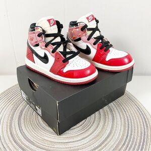NIKE AIR JORDAN 1 RETRO HIGH OG SP TD ACROSS THE SPIDER VERSE SZ 8C DV1750-601